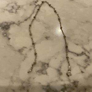 Silver ankle bracelet